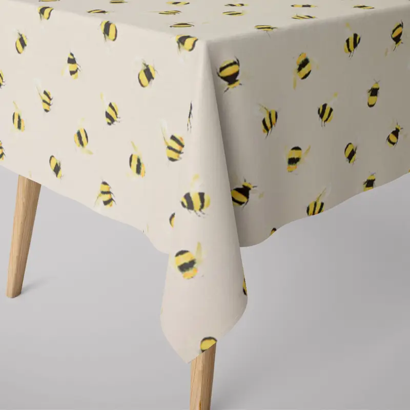 SCHÖNER LEBEN. Tischdecke STUDIO G Digitaldruck Bienen taupe verschiedene Größen Günstig