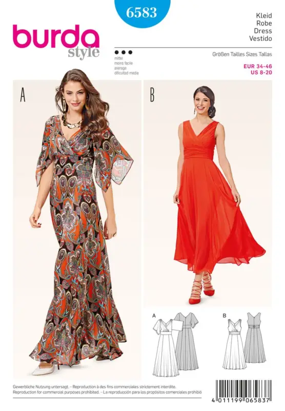 Wochenendangebot Burda Schnittmuster 6583 Kleid