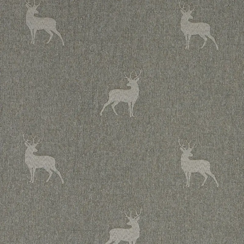 Versand Am Gleichen Tag Dekostoff Jacquard Landhausstoff Wendestoff Hirsche beige braun türkis 1,40m Breite