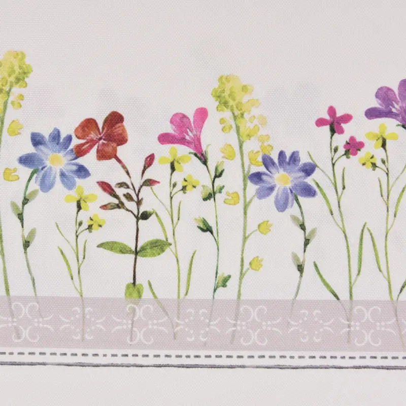Dekostoff Gardinenstoff Blumen Streifen Spitze ecru bunt 160cm Breite Neu Im Sortiment