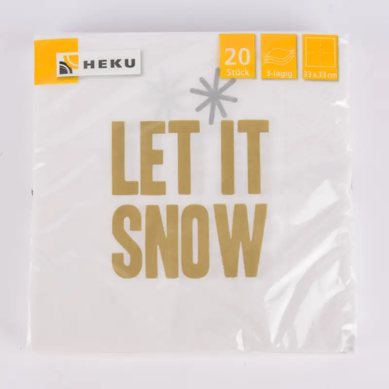 Online Kaufen Serviette Weihnachten LET IT SNOW 33x33cm 3lagig 20 Stück