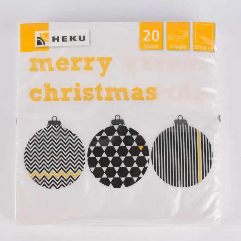 Serviette Weihnachten merry christmas 33x33cm 3lagig 20 Stück Geprüft