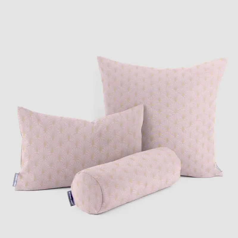 SCHÖNER LEBEN. Kissenhülle Glamour Schuppen Fächer rosa gold verschiedene Größen Nur Heute