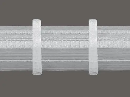 Gerster Faltenband Gardinenband 1er Falte volltransparent mit Zugverhältnis 1:2,5 in 90mm breit Preiswert