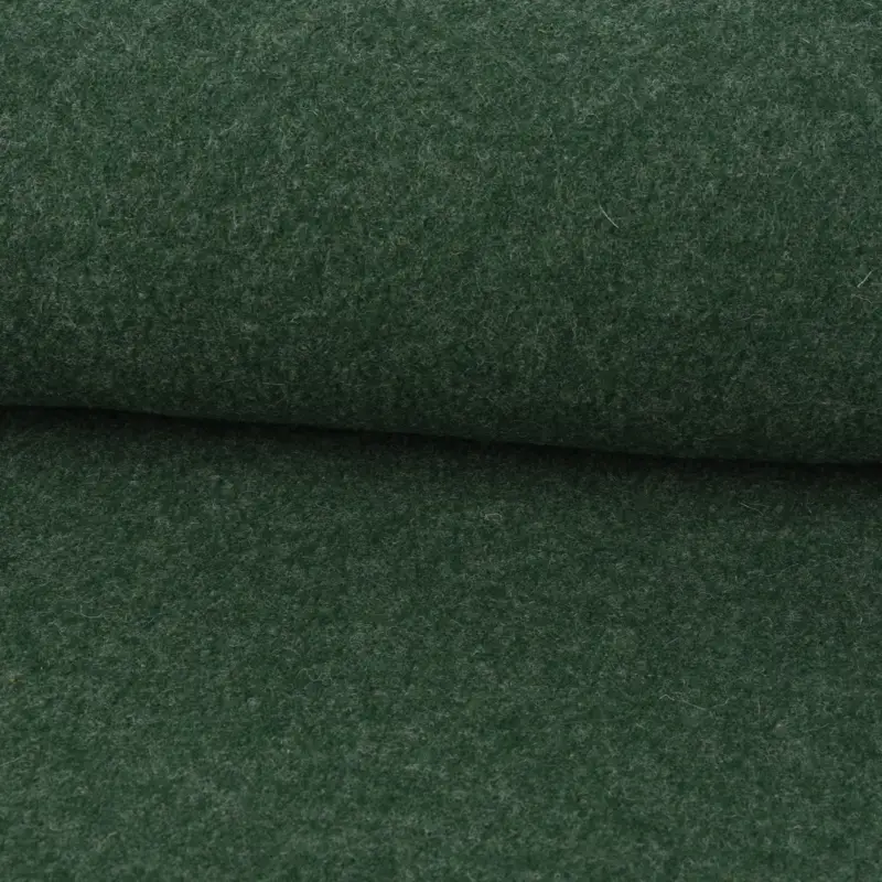 Walkloden Mantelstoff Wollstoff aus reiner Schurwolle tannengrün meliert 1,46m Breite Saisonangebot
