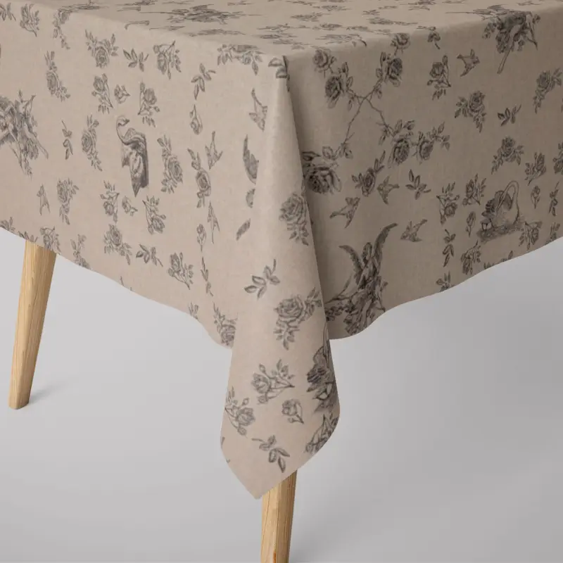 Heißes Angebot SCHÖNER LEBEN. Tischdecke Engel Rosen Vogel natur schwarz verschiedene Größen