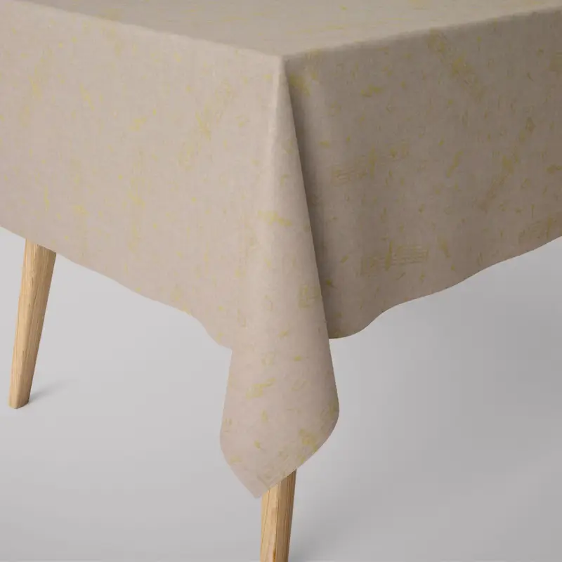 Angebot SCHÖNER LEBEN. Tischdecke Noten natur gold verschiedene Größen