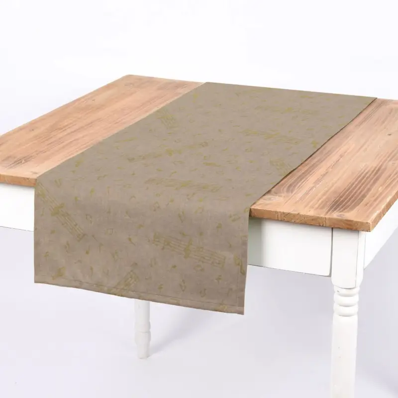 Neue Kollektion SCHÖNER LEBEN. Tischläufer Noten natur gold 40x160cm