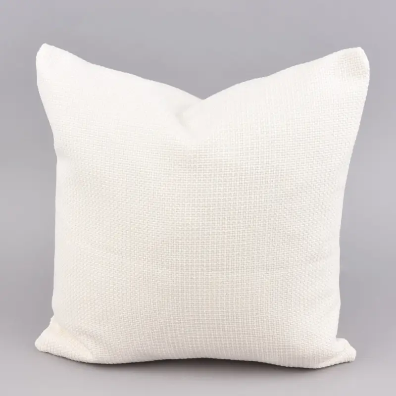 Neue Ware Kissenhülle Dallas Strukturstoff uni weiß 50x50cm