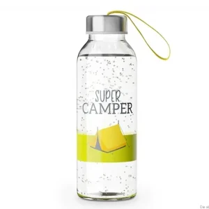 Beliebt La Vida Trinkflasche mit Schraubverschluss Super Camper Zelt grün gelb 400ml