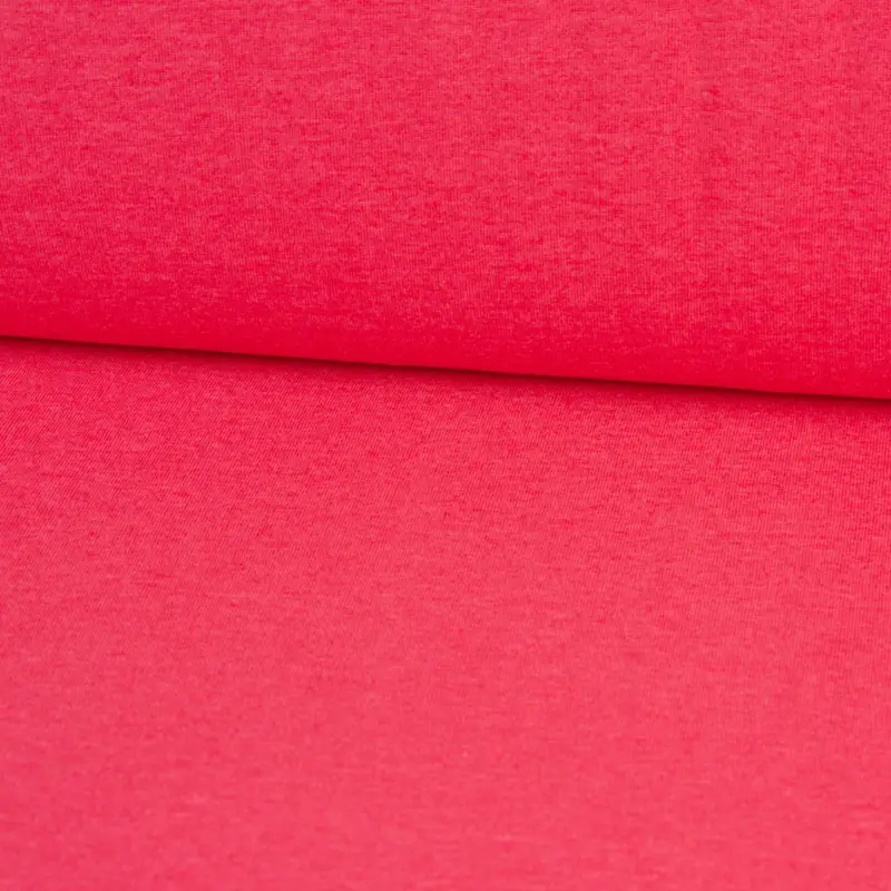 Sweatstoff Melange einfarbig himbeerrot meliert 1,4m Breite Markenprodukt