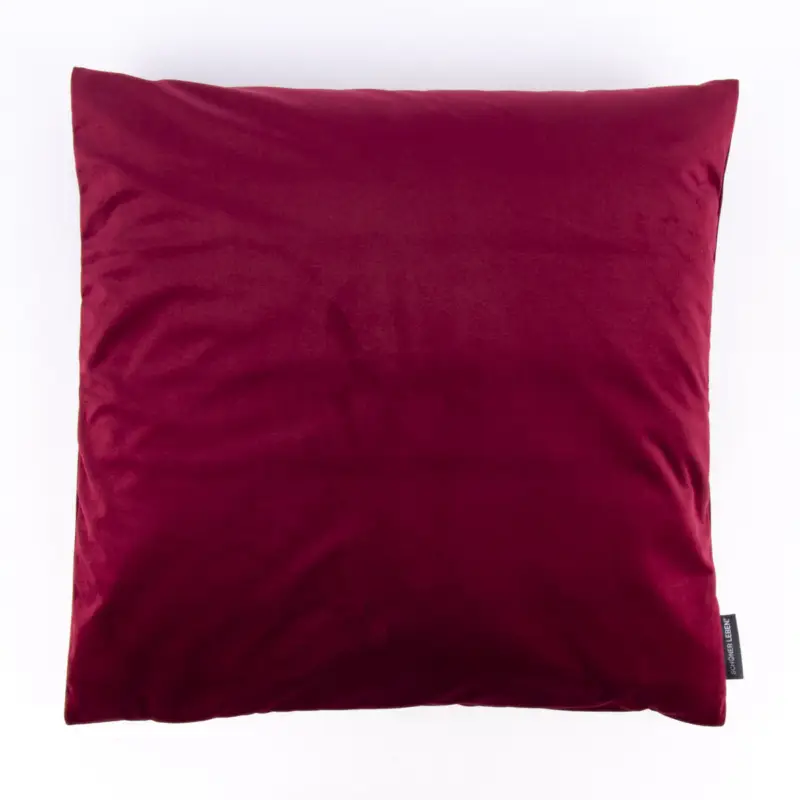 SCHÖNER LEBEN. Kissenhülle Samt einfarbig dunkelrot 50x50cm Begrenztes Angebot