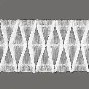 Gerster Schmuck-Faltenband Gardinenband Wabenfalte weiß mit Zugverhältnis 1:2,5 in 80mm breit Billig