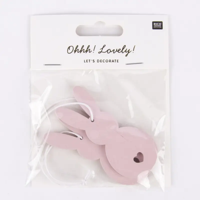 Jetzt Kaufen Rico Design Dekohänger Osterhase Holz 2 Stück rosa