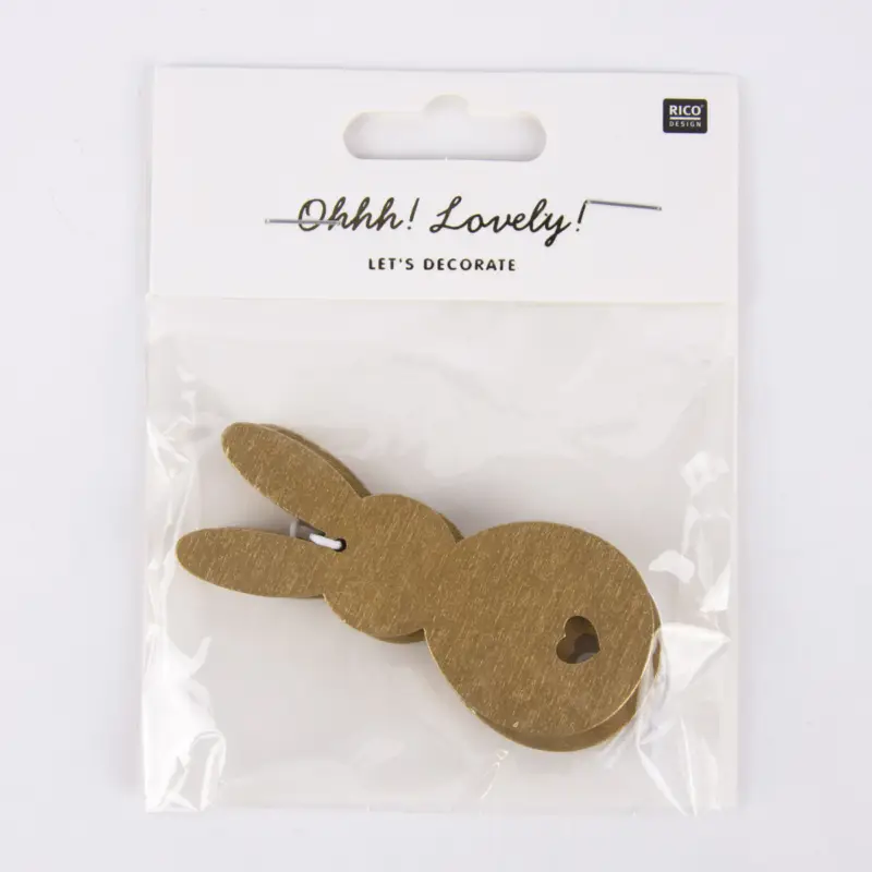 Rico Design Dekohänger Osterhase Holz 2 Stück gold Top-Preis