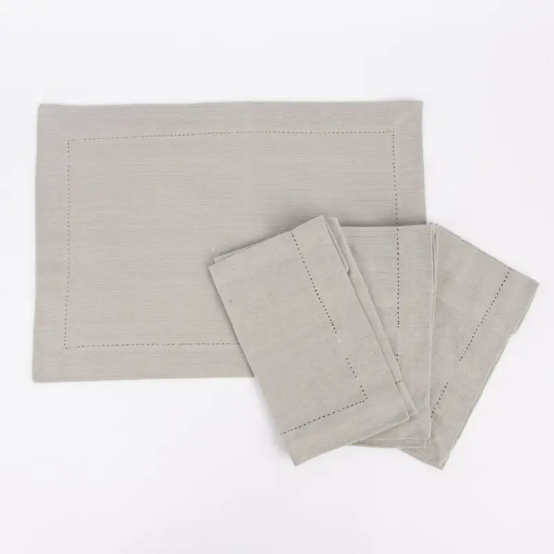 Linen & More Platzset 4er Set Indi einfarbig natur 50x35cm Mega-Angebot