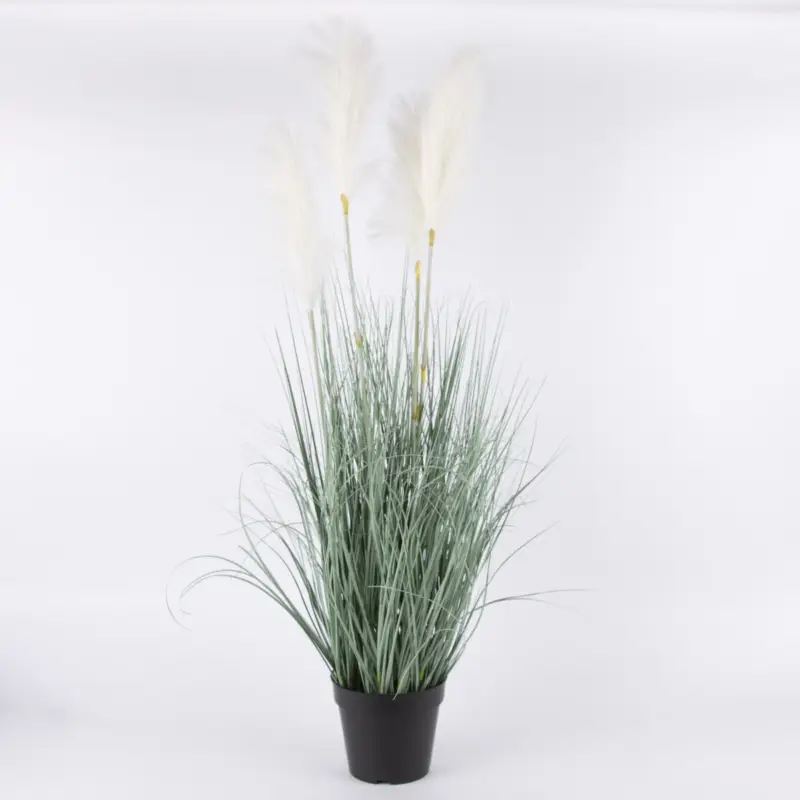 Heißes Angebot Kunstpflanze im Topf Fuchsschwanzgras grün 114cm