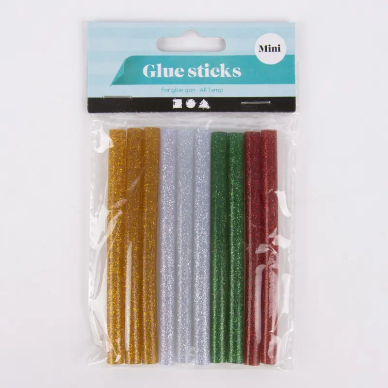 Solange Der Vorrat Reicht Creativ Company Heißklebesticks 10 Stück verschiedenfarbig glitzernd für kleine Klebepistole 10cm