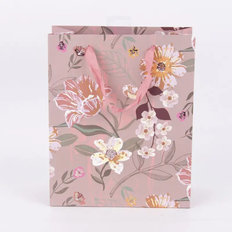 Jetzt Bestellen Rico Design Geschenktüte groß Blumen mauve bunt 26x32x12cm