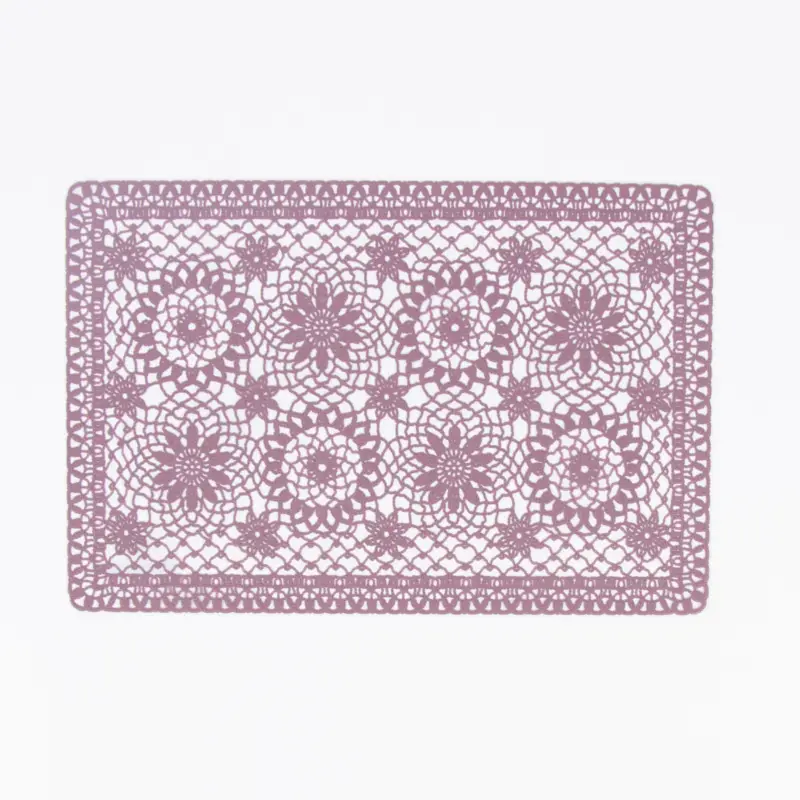 Kracherpreis Platzset Häkel Floral beere 30x45cm