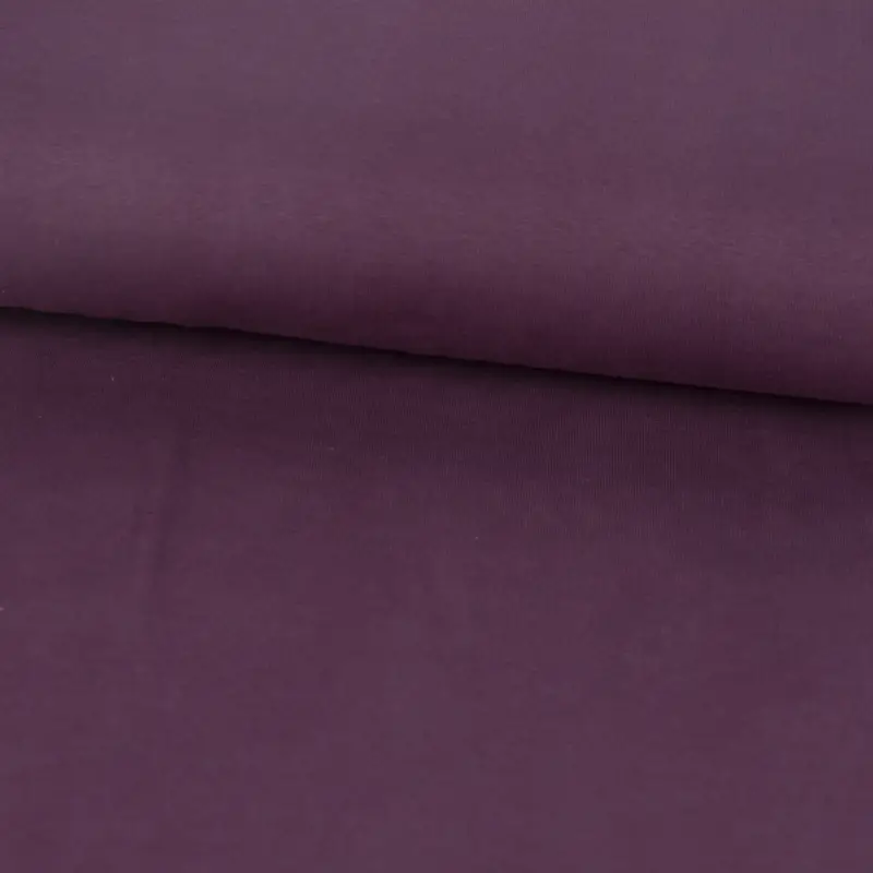 Preis Gesenkt Bündchenstoff Schlauchware Organic Bio fein einfarbig Aubergine 35cm Breite