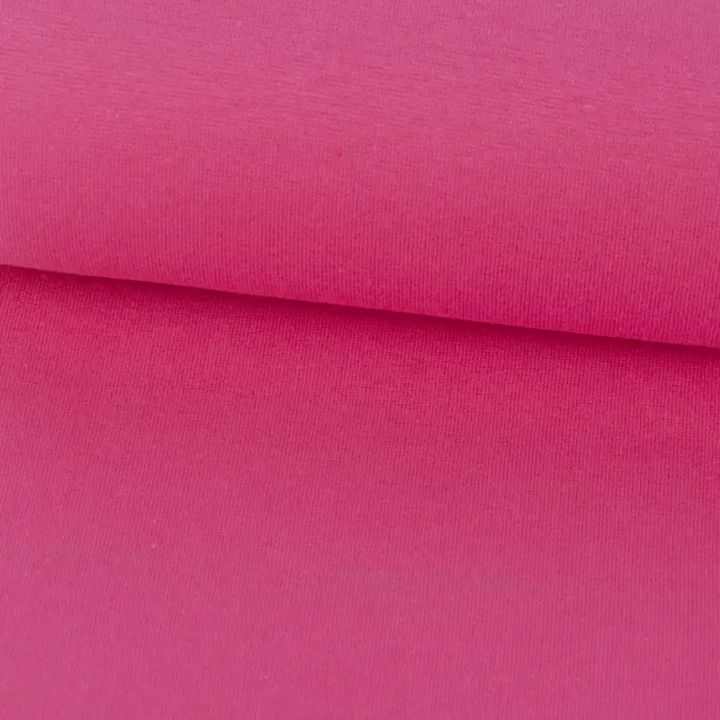 Bündchenstoff Schlauchware Organic Bio fein einfarbig Pink 35cm Breite Finale Aktion