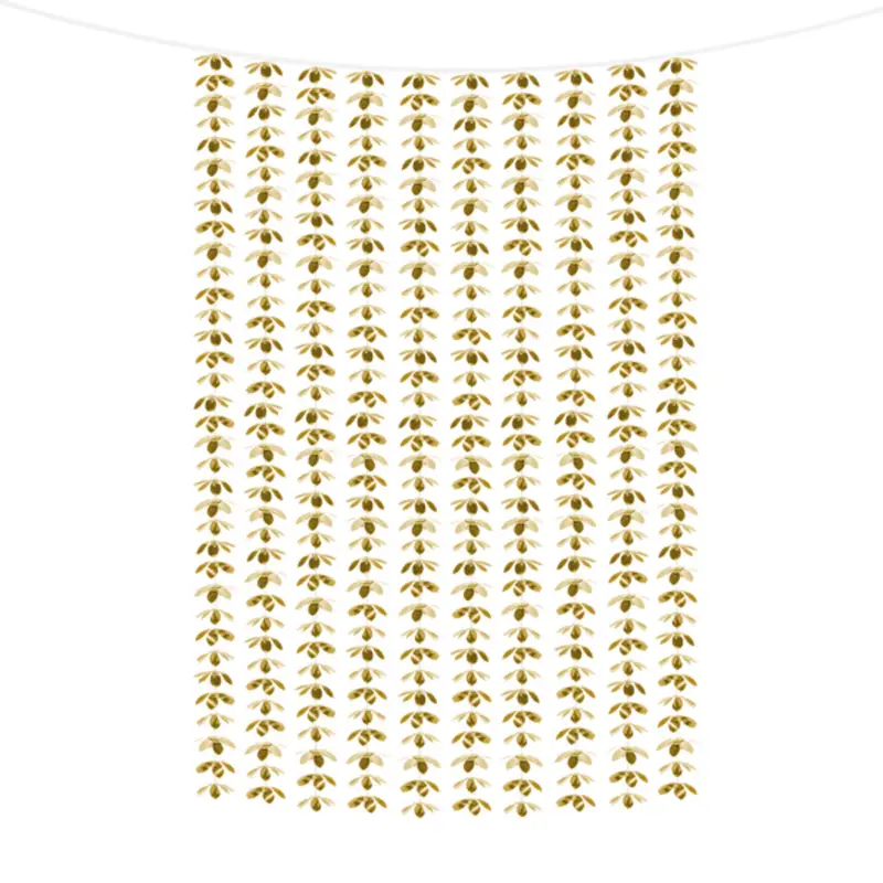 Neu Im Sortiment Deko Vorhang Blumen gold 100x210cm