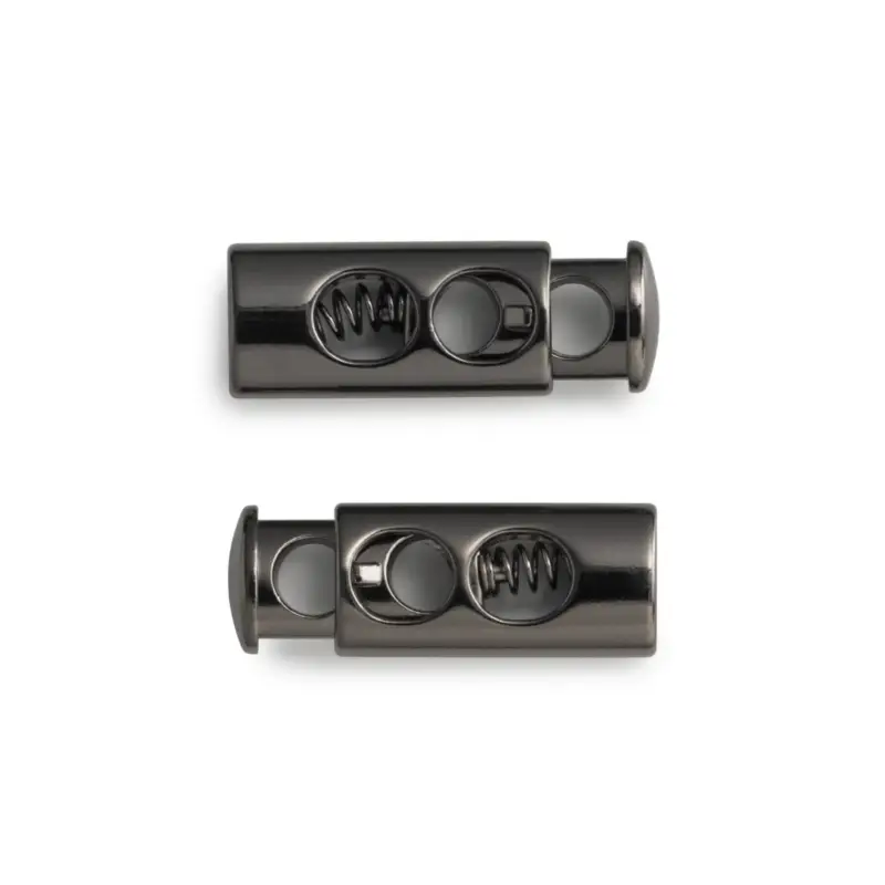 Neu Im Sortiment Prym Kordelstopper 2-Loch gunmetal 2 Stück