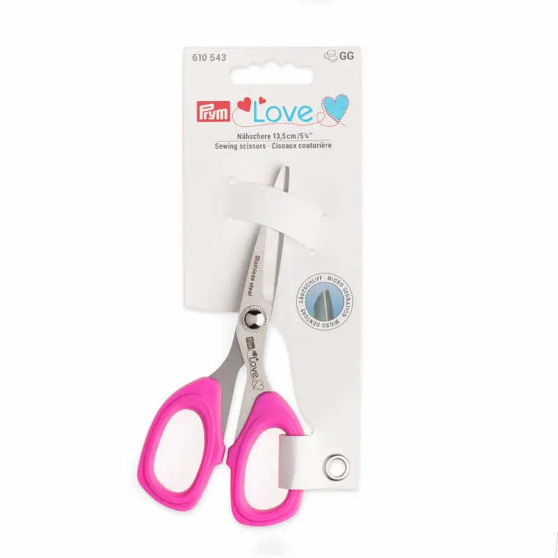 Prym Love Nähschere Micro Serration pink 13,5cm Schneller Versand