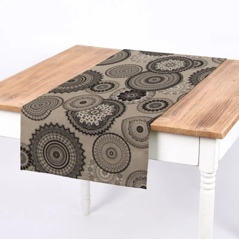 Sofort Bestellen SCHÖNER LEBEN. Tischläufer Mandalas natur grau 40x160cm