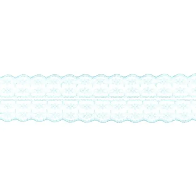 Spitze Spitzenborte Spitzenband Tüllspitze Meterware babyblau Breite: 4,8cm Rabatt