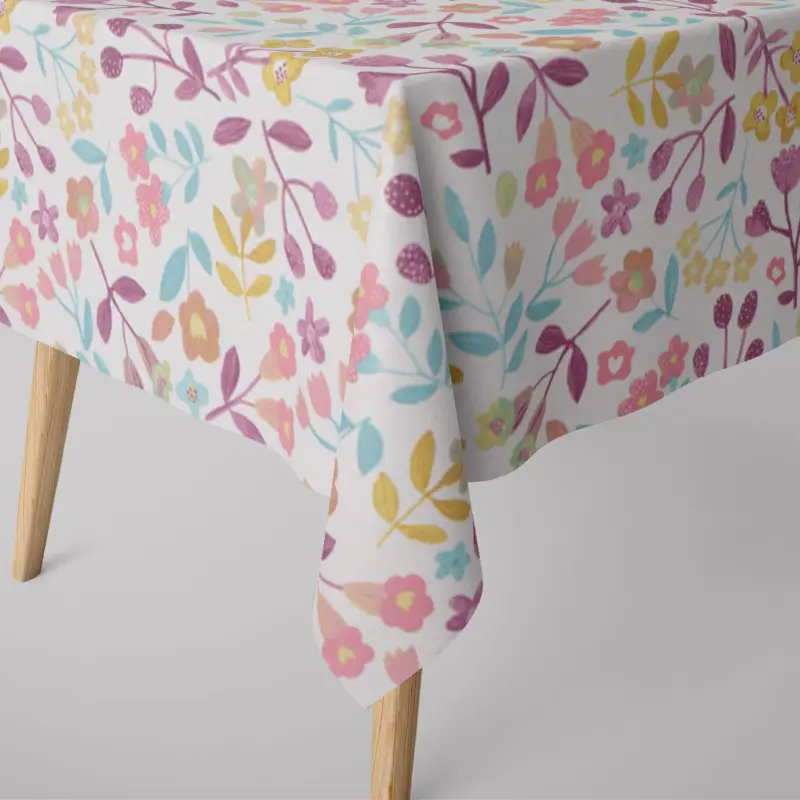 SCHÖNER LEBEN. Tischdecke Panama Betty Parma Violet Blumen lila verschiedene Größen Top-Angebot