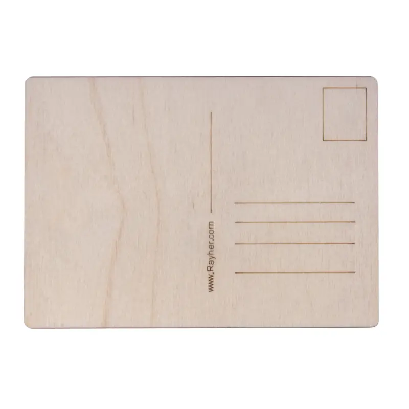 Solange Der Vorrat Reicht Rayher Postkarte aus Holz 2 Stück 14,8x10,5x0,3cm