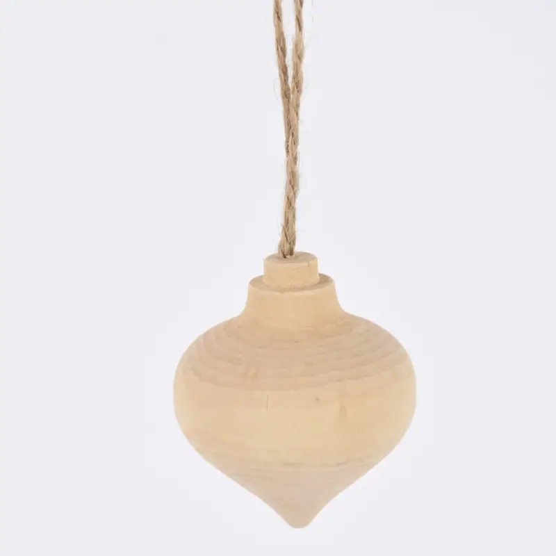 Creativ Company Dekohänger Tropfenform aus Holz mit Schnur natur 5,5cm Beliebt