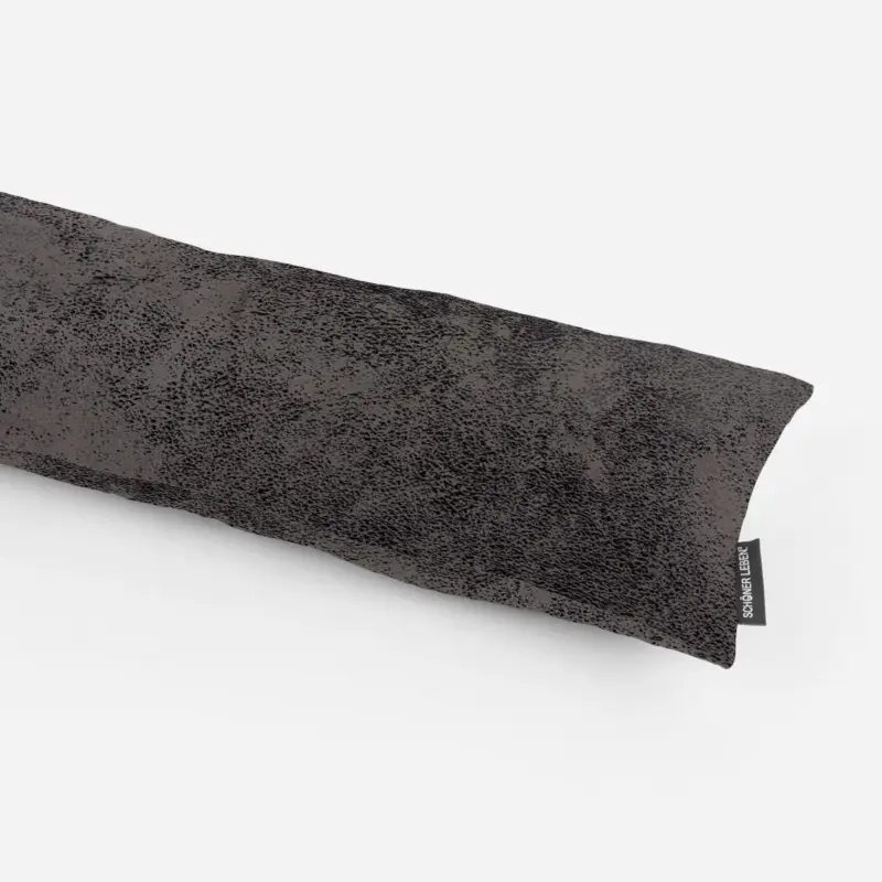 Sale SCHÖNER LEBEN. Zugluftstopper Kunstleder Wildlederoptik grau schwarz glänzend verschiedene Größen