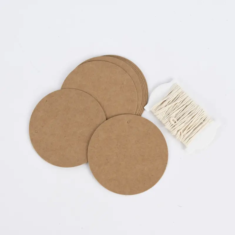Rico Design Papieranhänger rund Kraftpapier 24 Stück 6,3cm Versand Am Gleichen Tag