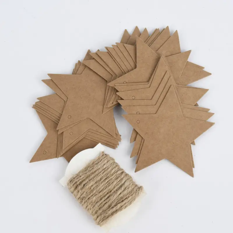 Preiswert Rico Design Papieranhänger Sterne Kraftpapier 24 Stück 7x6,5cm