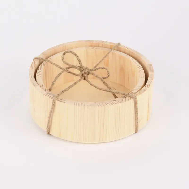 Knallerangebot Rico Design Deko Tabletts rund 2er Set Holz 15,5cm und 17,5cm