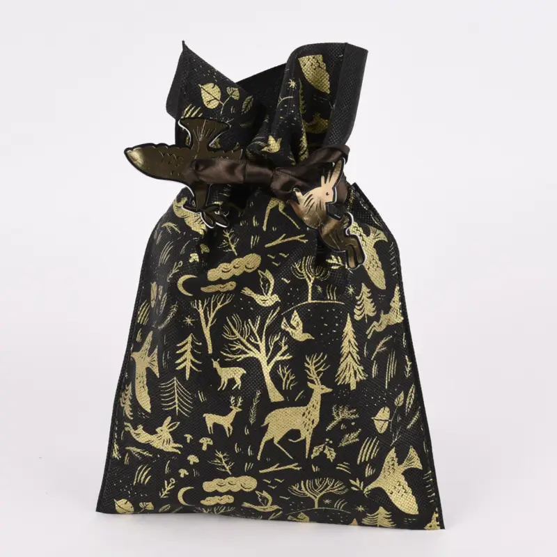 Rico Design Geschenktüte Nostalgic Christmas Wald klein schwarz gold 20x30cm Jetzt Bestellen