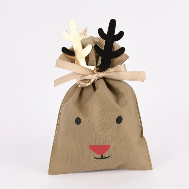 Rico Design Geschenktüte Rentier klein braun 20x30cm Mega-Angebot