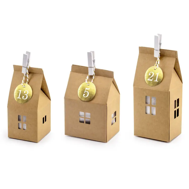 Geprüft DIY-Adventskalender mit 24 Papierhäuschen Papierdorf