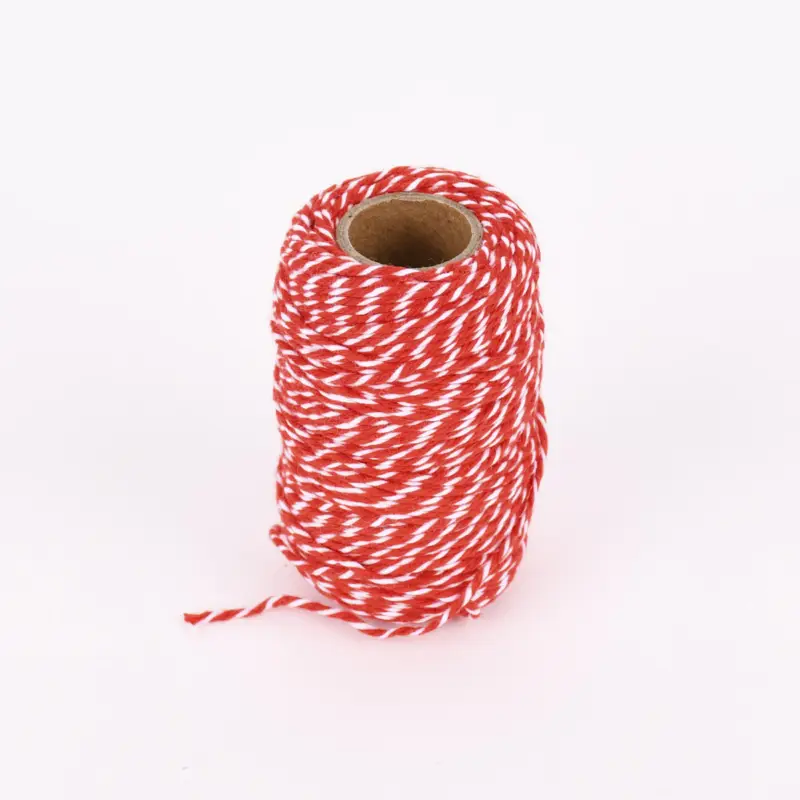 Mega-Angebot Creativ Company Baumwollkordel zweifarbig rot weiß 1,1mm 50m