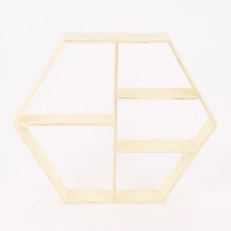 Nur Für Kurze Zeit Creativ Company Holzregal sechseckig natur 33,5x38x5cm