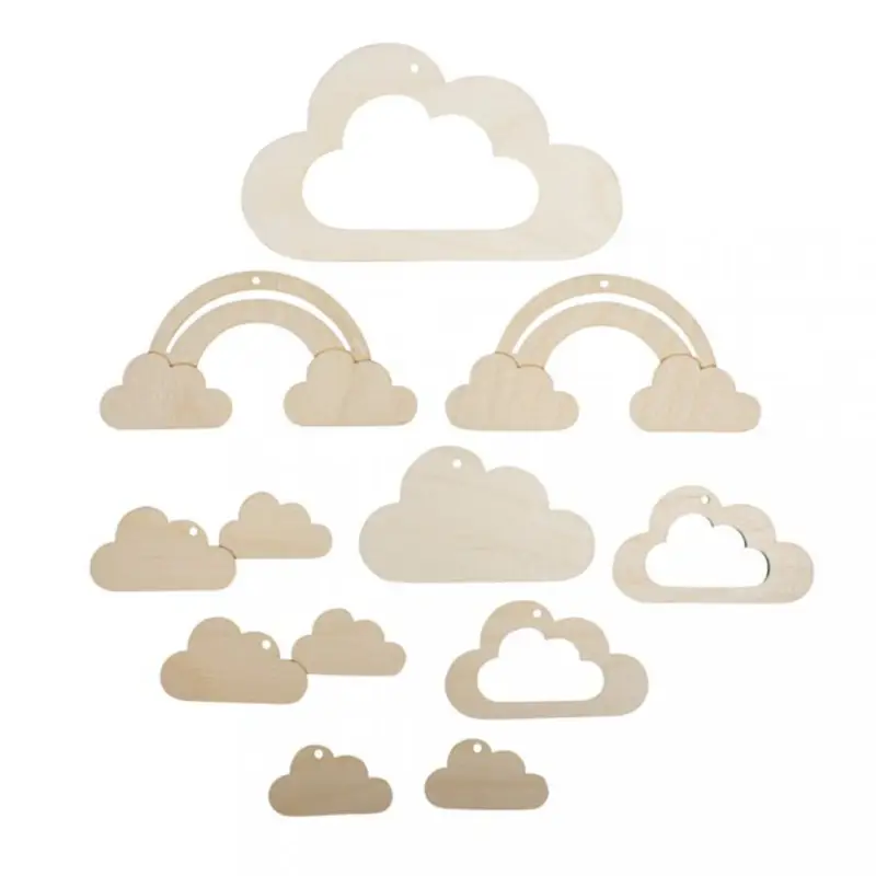 Rayher Holzhänger für Mobile kleine Wolke Set 10 tlg. versch. Größen Top-Seller