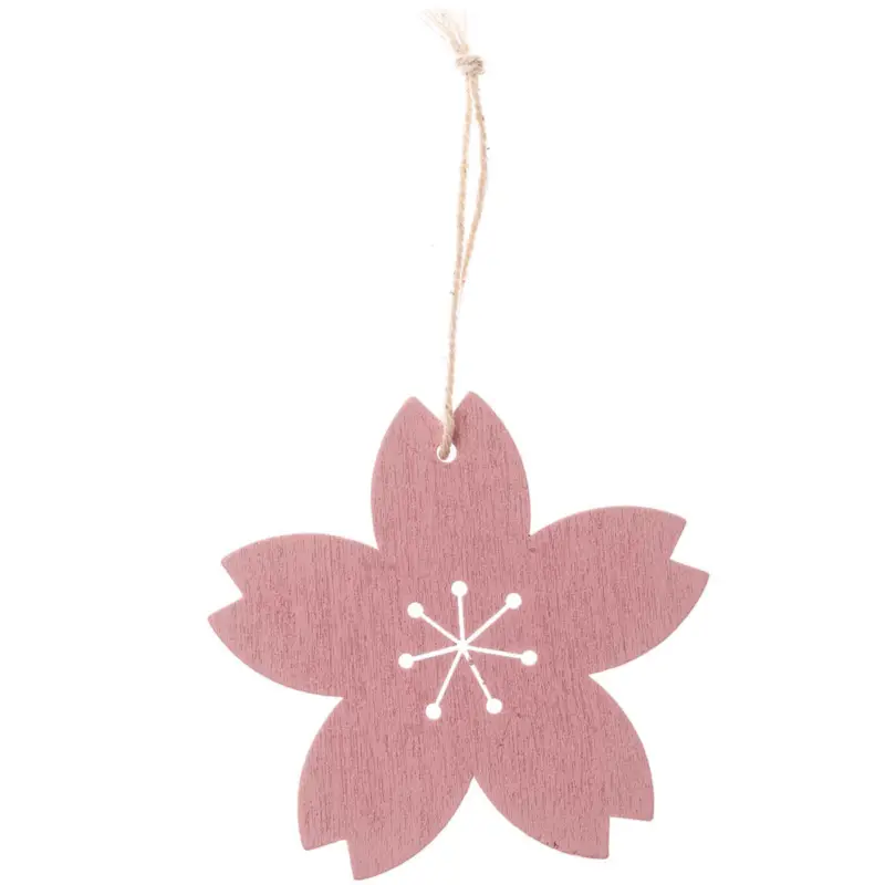 Neu Im Sortiment Rico Design Dekohänger Blume Blüte Holz rosa 7cm
