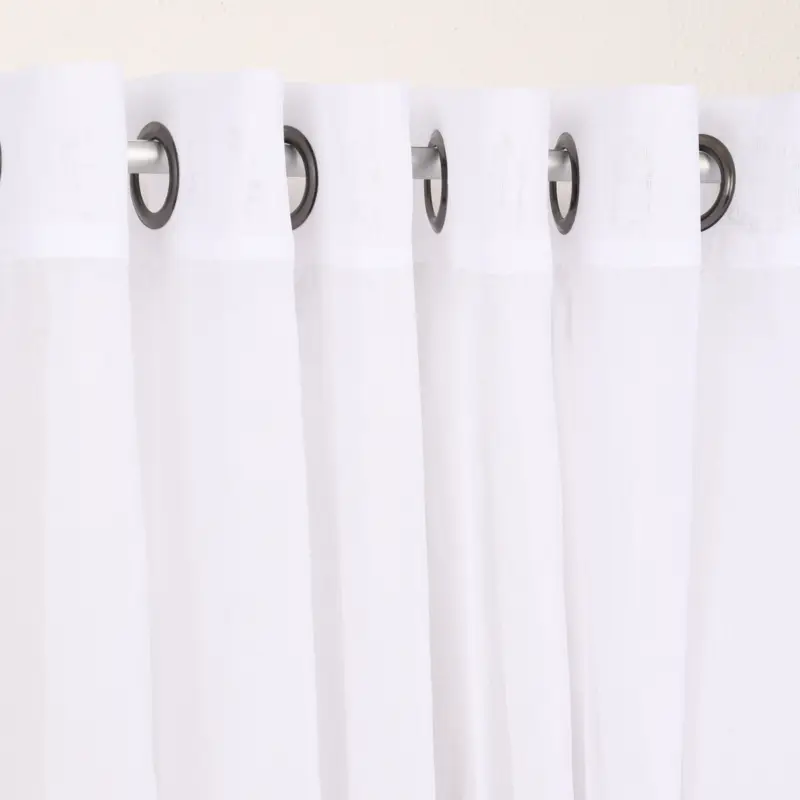 Ösengardine einfarbig Voile Struktur extrabreit weiß 300x260cm Jetzt Bestellen