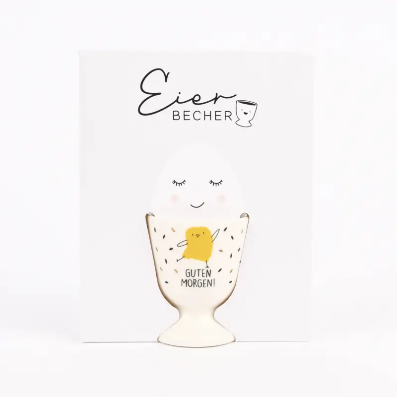 Grafik Werkstatt Eierbecher Guten Morgen! Küken weiß gelb goldfarbig 5x6cm Aktuell