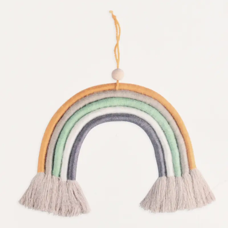 Rabatt Rayher DIY-Set Regenbogen aus Makramee Kordel & Wolle