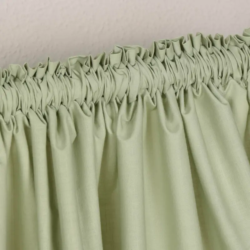 Mega-Angebot Bio Gardine Vorhangschal aus glatter feiner blickdichter Bio Baumwolle grün 140x245cm