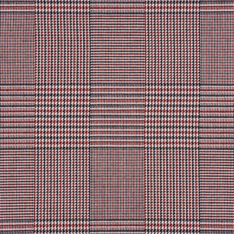 Bekleidungsstoff Hosenstoff Prince de Galles Karo rot blau 1,40m Breite Top-Angebot